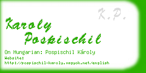 karoly pospischil business card